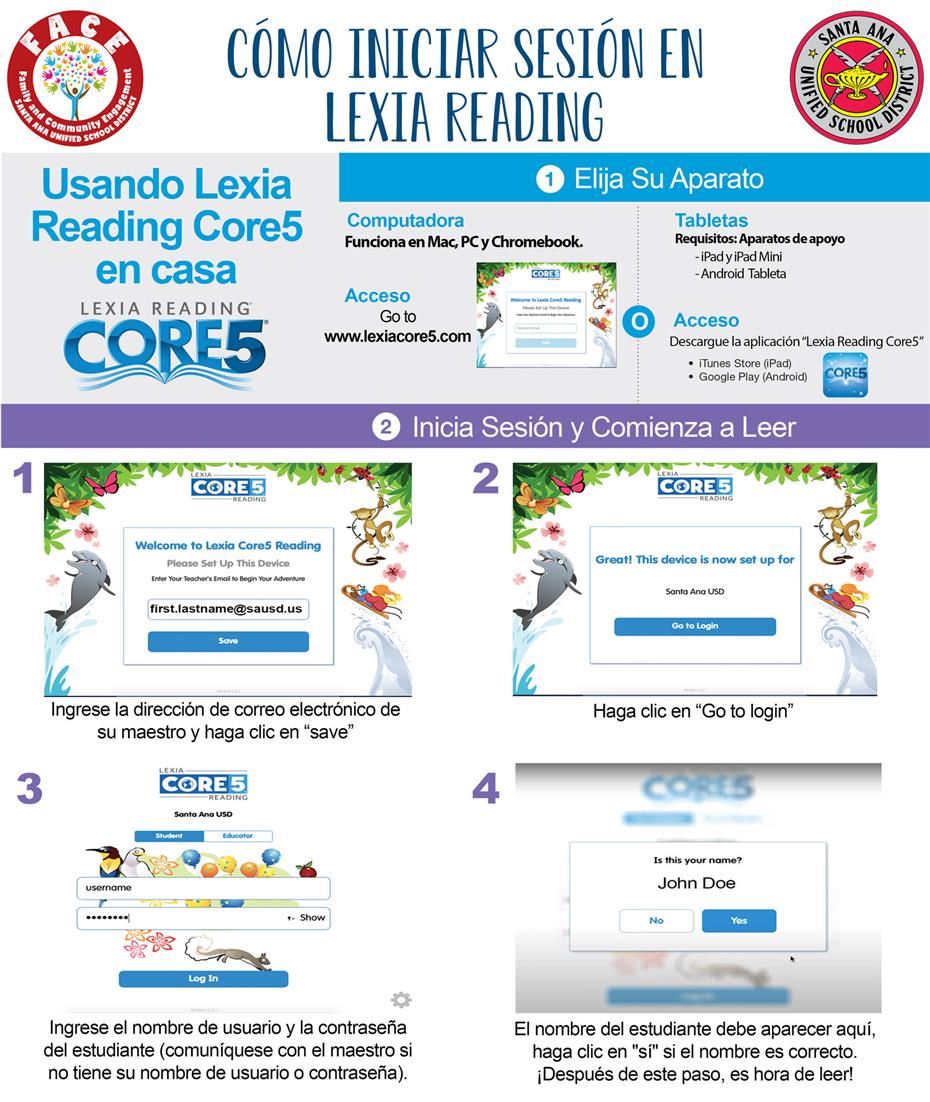 Cómo iniciar sesión en Lexia Reading 